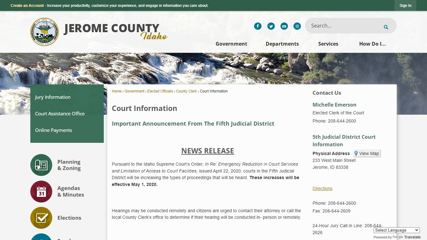 Court Information | Jerome County, ID